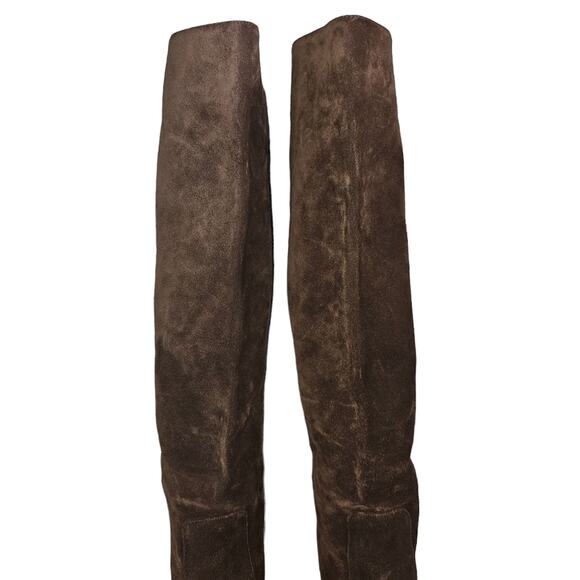 Michael Kors Collection Brown Suede Knee High Boots - Picture 8 of 13